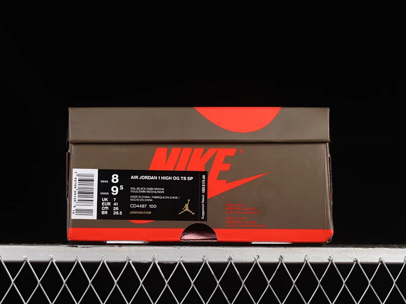 All Categories Air Jordan Jordan Series Basketball Shoes Air Jordan 1 High LJR Version Travis Scott x Air Jordan 1 High OG AJ1 Reverse Hook Limited Edition CD4487-100